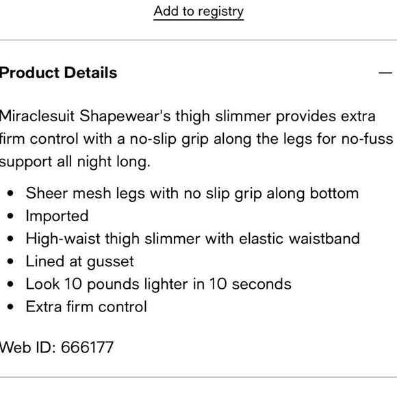 Miraclesuit extra firm tummy control sheer trim thigh slimmer shape wear nude - Picture 5 of 5